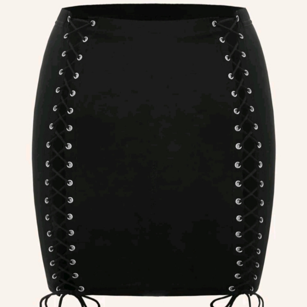 Lace up skirt
